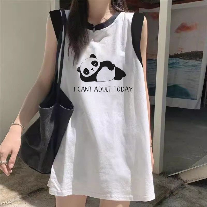 Women's Loose-Fit Printed Cotton Tank Top