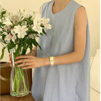 Women's V-Neck Sleeveless Midi Dress