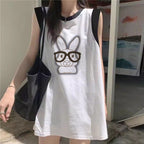 Women's Loose-Fit Printed Cotton Tank Top