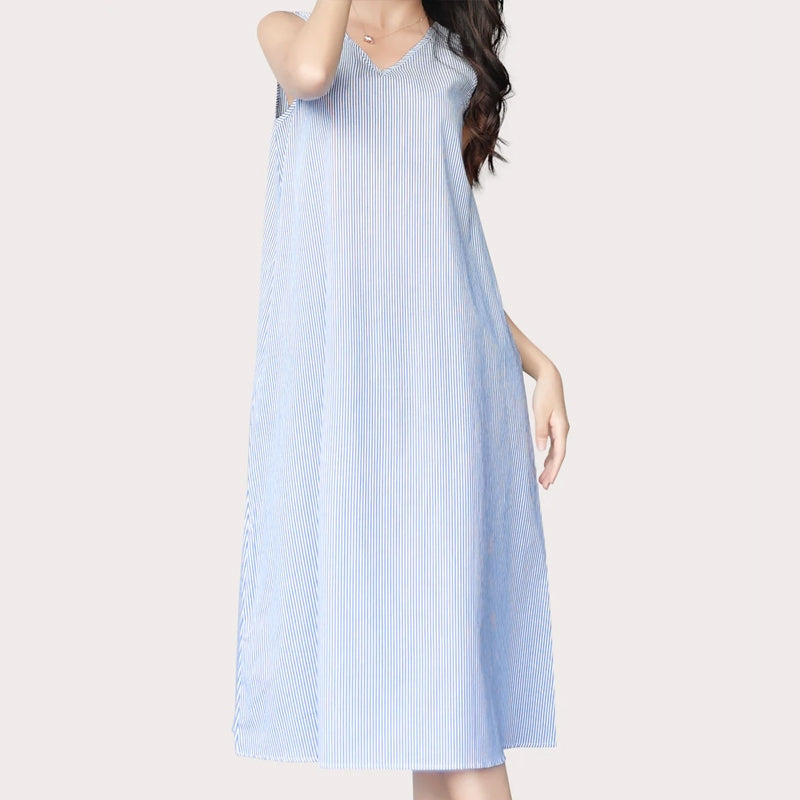 Women's V-Neck Sleeveless Midi Dress