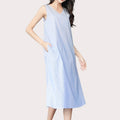 Women's V-Neck Sleeveless Midi Dress