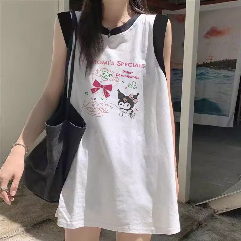 Women's Loose-Fit Printed Cotton Tank Top