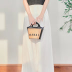Women's Lined Elastic-Waist Trousers with Pockets