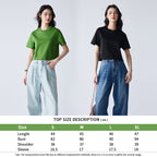 Women's Crew-Neck Cropped Cotton T-Shirt
