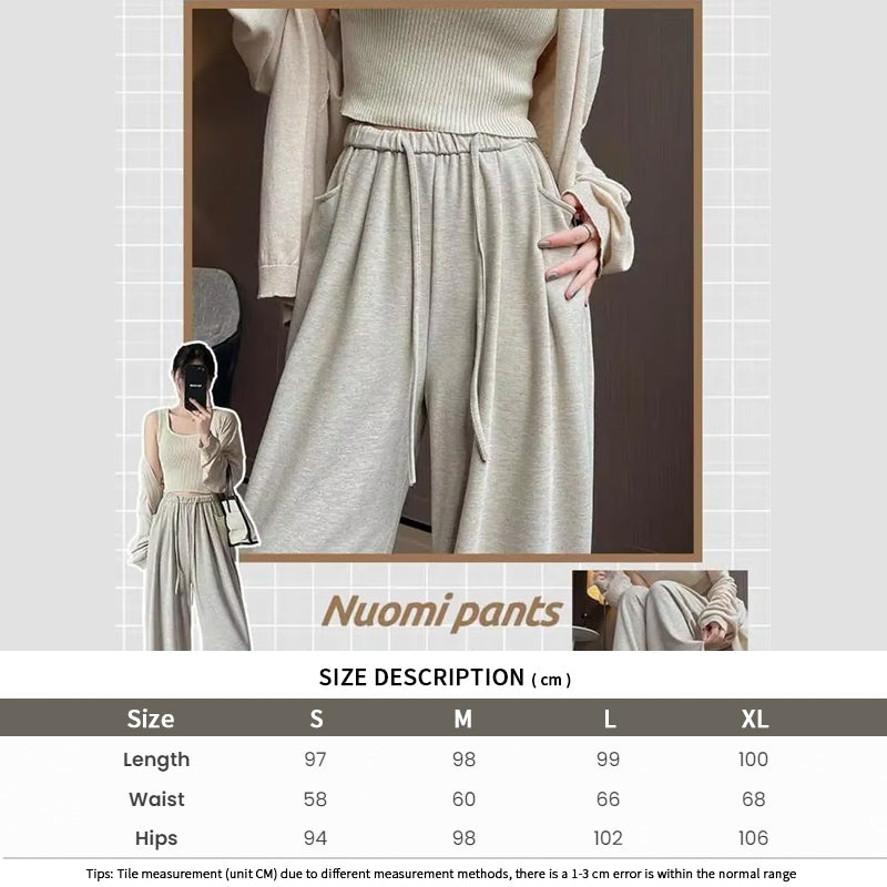 Women's High-Waist Knit Wide-Leg Trousers