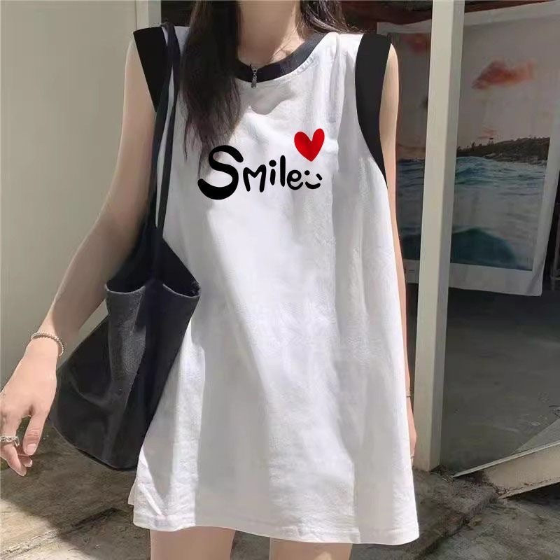 Women's Loose-Fit Printed Cotton Tank Top