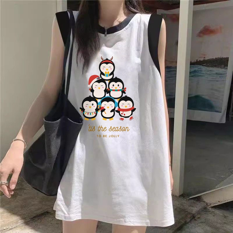 Women's Loose-Fit Printed Cotton Tank Top