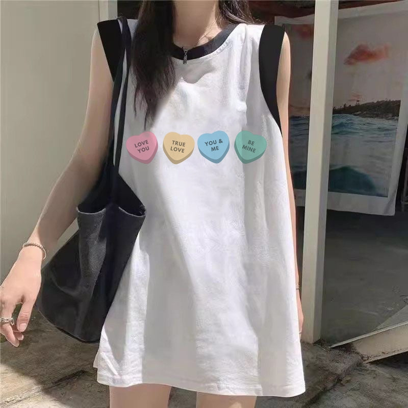 Women's Loose-Fit Printed Cotton Tank Top
