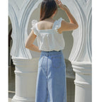 Women's Textured Sleeveless Babydoll Top