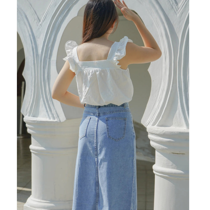 Women's Textured Sleeveless Babydoll Top