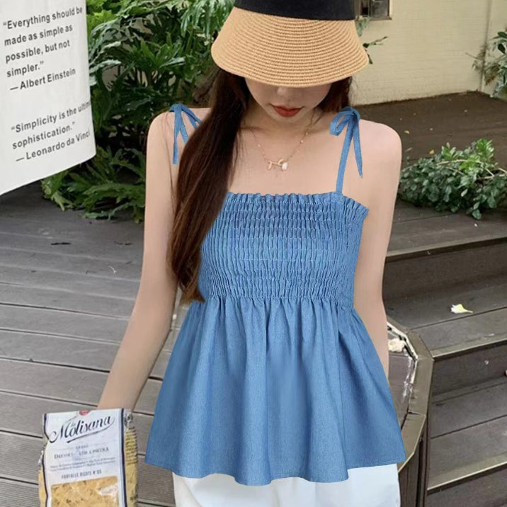 Strapless Denim Top