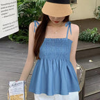 Strapless Denim Top