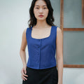 Women's Square-Neck Sleeveless Blouse