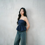 Women's Ruched Strapless Tube Top
