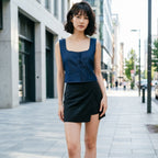 Women's Square-Neck Sleeveless Blouse