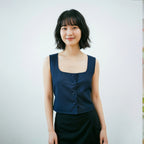 Women's Square-Neck Sleeveless Blouse