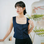 Women's Square-Neck Sleeveless Blouse