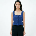 Women's Square-Neck Sleeveless Blouse