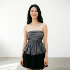 Women's Ruched Strapless Tube Top