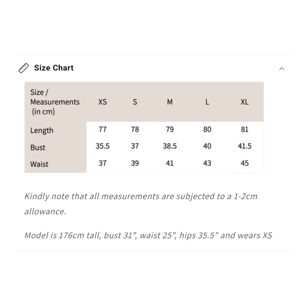 Size chart for Women's V-Neck Sleeveless Dress