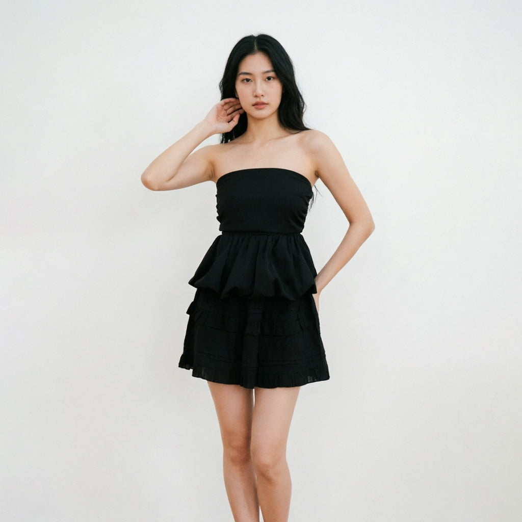 Women's Ruched Strapless Tube Top