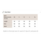 Size chart for Women's V-Neck Tie-Front Sleeveless Top