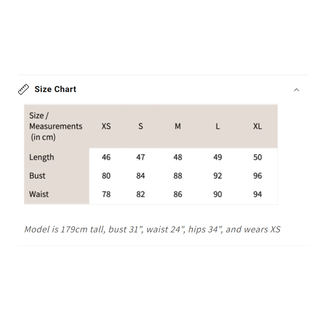 Size chart for Women's V-Neck Tie-Front Sleeveless Top