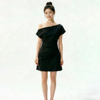 Women's Off-Shoulder Ruched-Waist Mini Dress