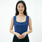 Women's Square-Neck Sleeveless Blouse