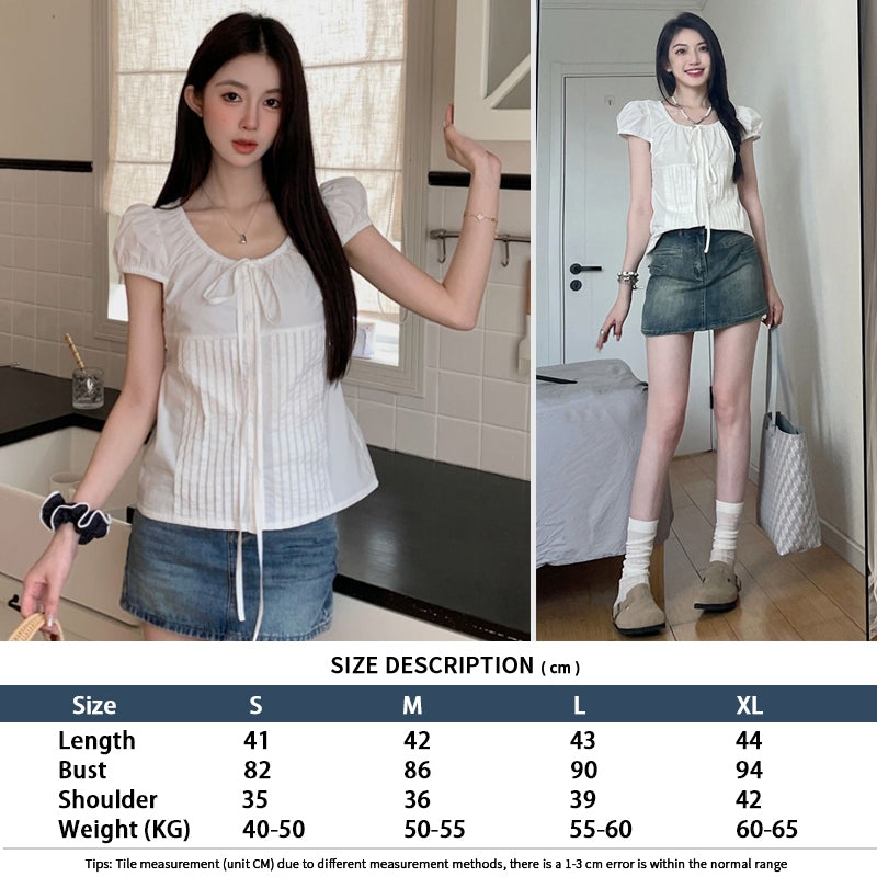 Women's Puff-sleeve Short-Sleeve Blouse