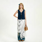 Women's V-Neck Tie-Front Sleeveless Top