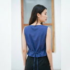 Women's Square-Neck Sleeveless Blouse