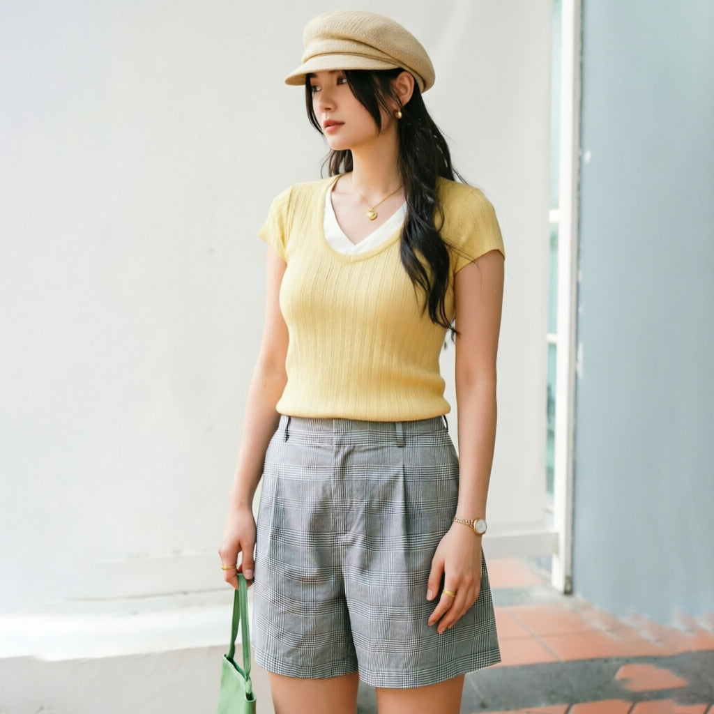 Women's High-Waist Wide-Leg Shorts