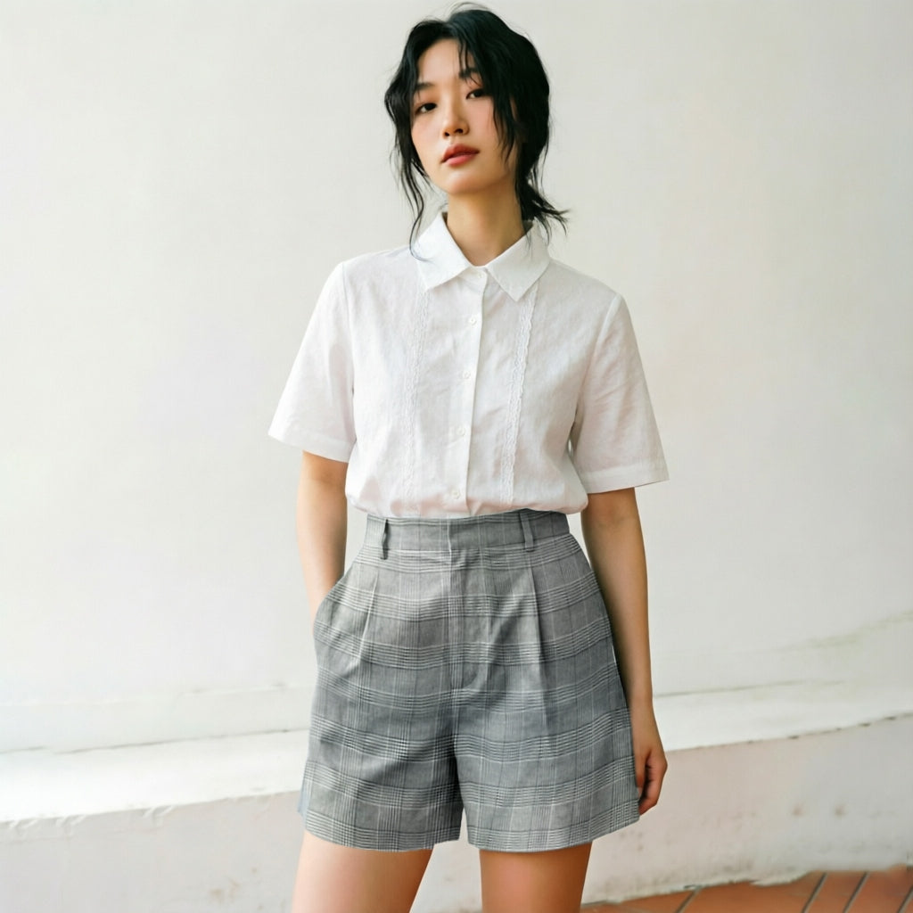 Women's High-Waist Wide-Leg Shorts