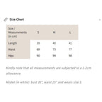 Size chart for Women's High-Waist Wide-Leg Shorts