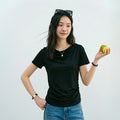 Women's Draped Cowl-Neck Short-Sleeve T-Shirt