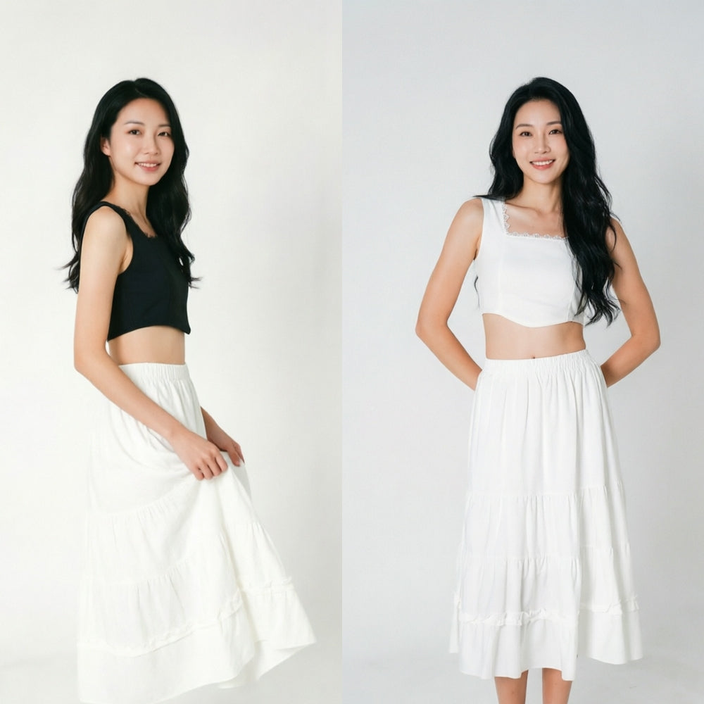 Women's Square-Neck Sleeveless Crop Top