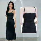 Women's Ruched Mesh Maxi Dress