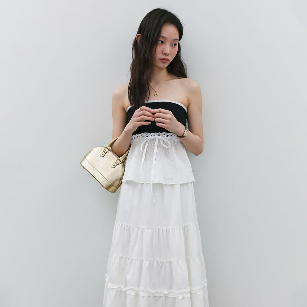 Women's Strapless Lace Tube Top