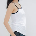 Women's Contrast-Trim Sleeveless Tank Top