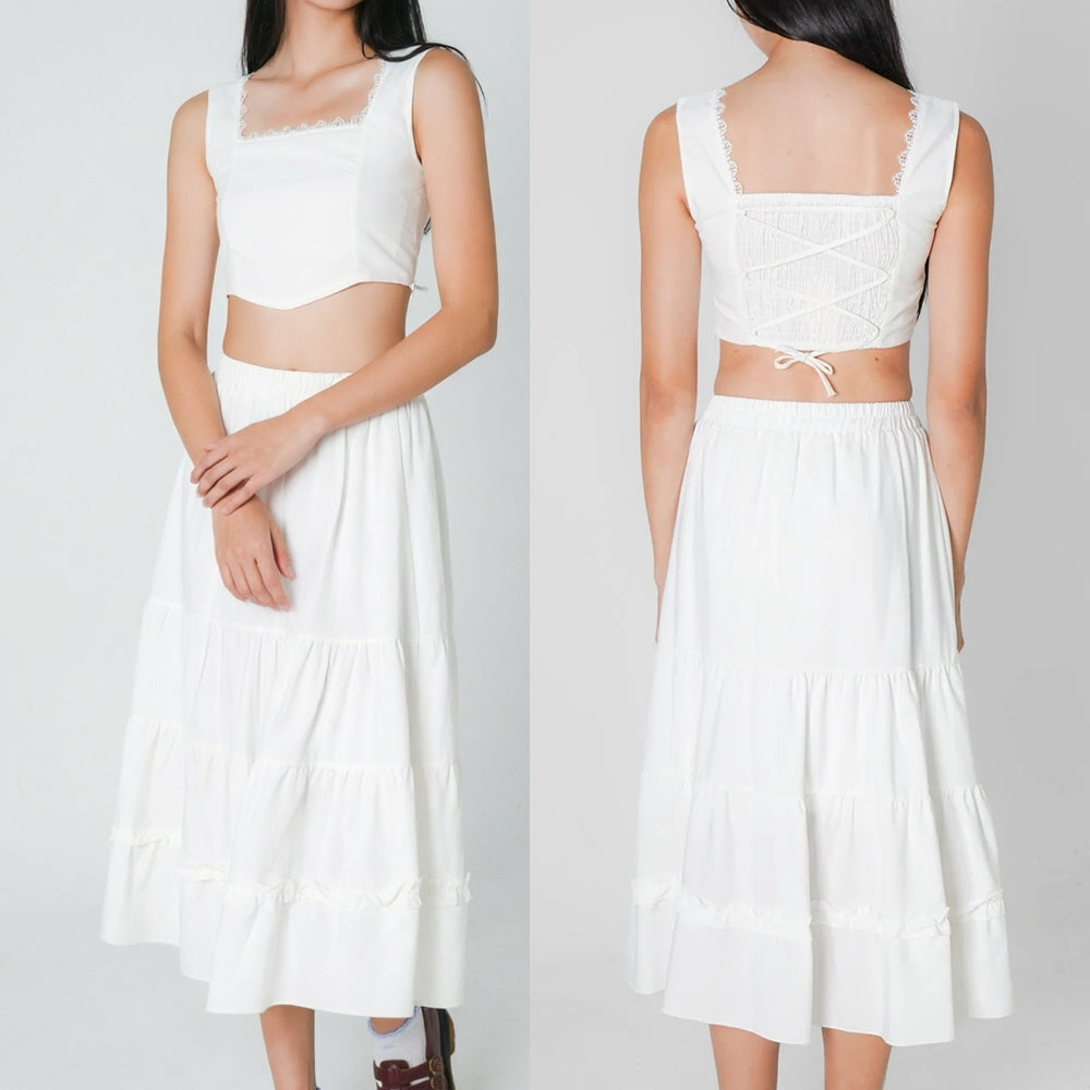 Women's Square-Neck Sleeveless Crop Top