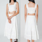 Women's Square-Neck Sleeveless Crop Top