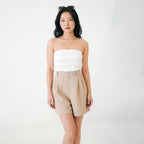 Women's Pleated-Front Shorts with Side Pockets