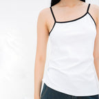 Women's Contrast-Trim Sleeveless Tank Top