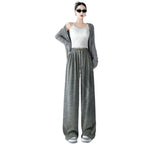 Women's High-Waist Knit Wide-Leg Trousers