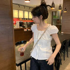 Women's Puff-sleeve Short-Sleeve Blouse