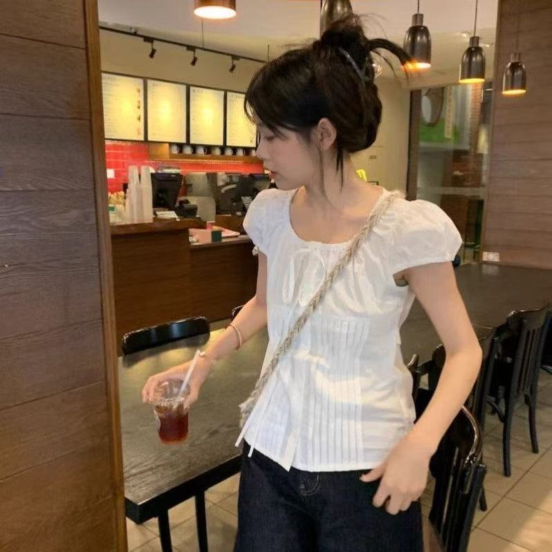 Women's Puff-sleeve Short-Sleeve Blouse