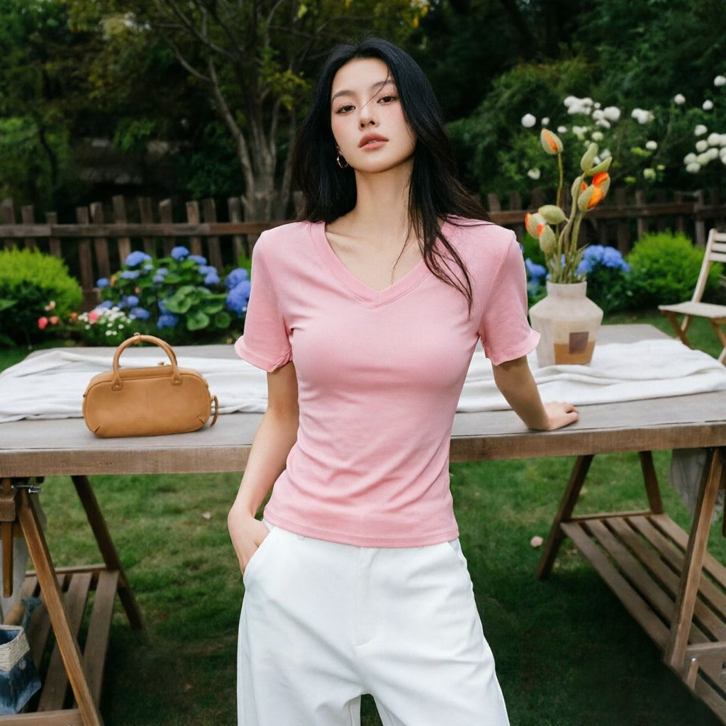 Women's V-Neck Short-Sleeve T-Shirt