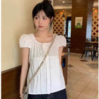 Women's Puff-sleeve Short-Sleeve Blouse