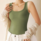 Women's Ribbed Square-Neck Camisole